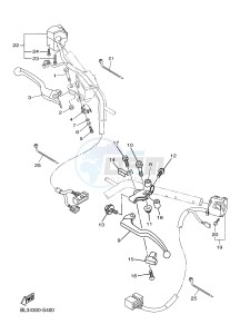 XVS950XR-A SCR950 SCR950 (BL34) drawing HANDLE SWITCH & LEVER