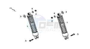 MAXSYM 400 I drawing REAR WHEEL / REAR FORK