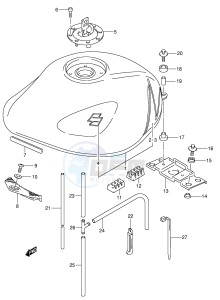 GSF600 (E2) Bandit drawing FUEL TANK (GSF600ZK4)