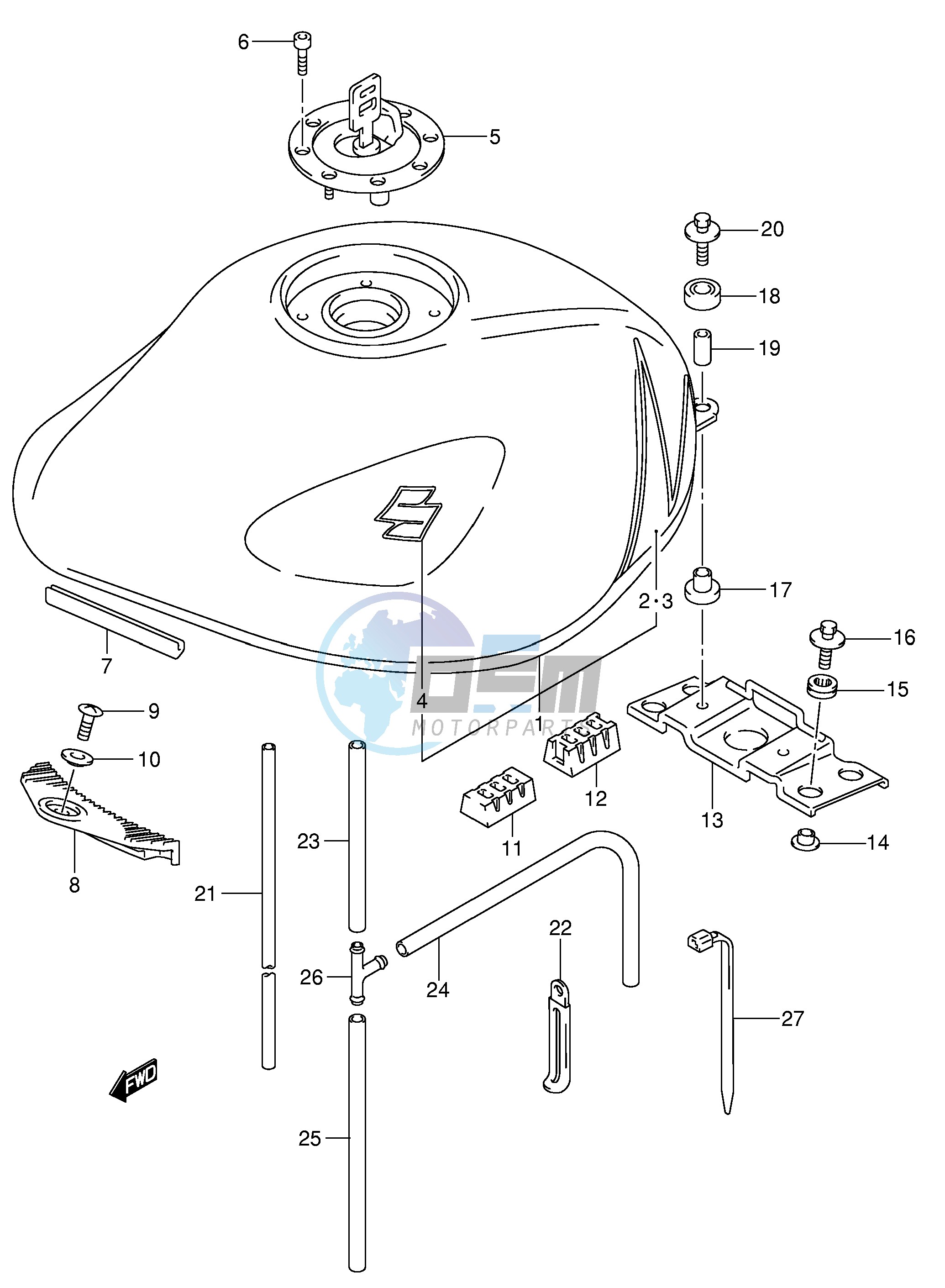 FUEL TANK (GSF600ZK4)