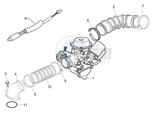 Fly 50 4t (NSE1000U03) drawing Carburettor assembly - Union pipe