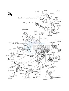 ZR 1000 B [Z1000 EUROPEAN] (B7F-B9F) B7F drawing FRAME FITTINGS