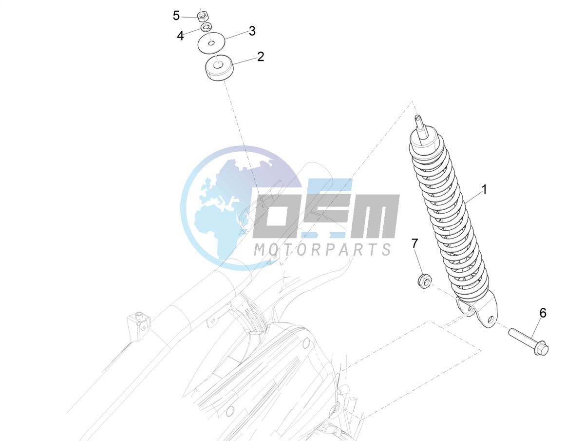 Rear suspension - Shock absorber/s