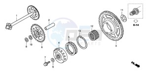 CBF1000T drawing STARTING CLUTCH