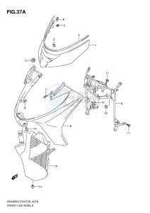 AN400 (E3-E28) Burgman drawing FRONT LEG SHIELD (MODEL K5 K6)