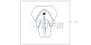 CB600F39 Australia - (U / ST) drawing TANK PAD/FUEL LID