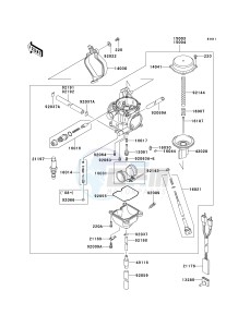 KVF 360 B [PRAIRIE 360] (B6F-B9F) B8F drawing CARBURETOR