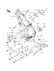 KX 250 L [KX250] (L1) [KX250] drawing FRAME FITTINGS