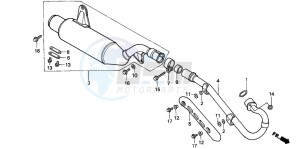 TRX300EX FOURTRAX 300 EX drawing EXHAUST MUFFLER