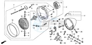 VT750CA drawing HEADLIGHT