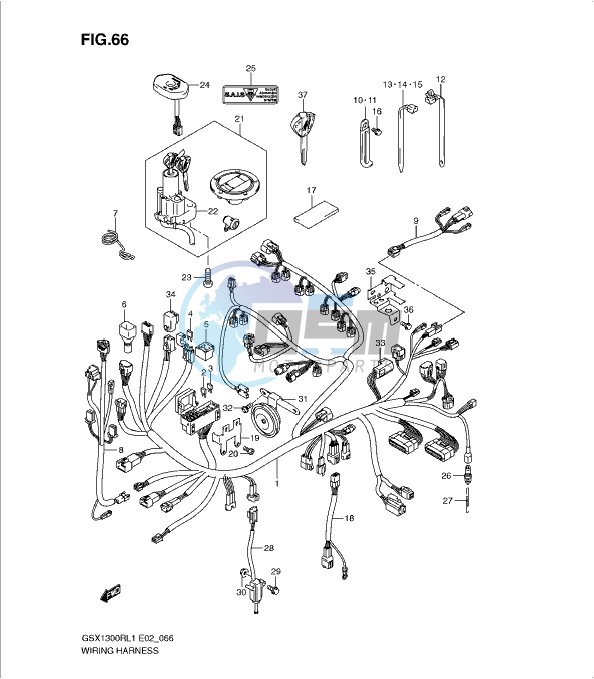 WIRING HARNESS (GSX1300RL1 E2)