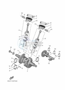 YXE850EN YXE85WPHM (BAND) drawing CRANKSHAFT & PISTON