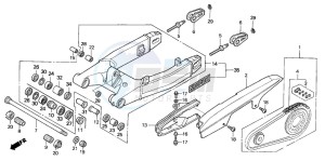 CBR600FS drawing SWINGARM