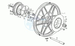 850 T5 Polizia VecchioTipo Polizia VecchioTipo drawing Rear wheel, 1st series