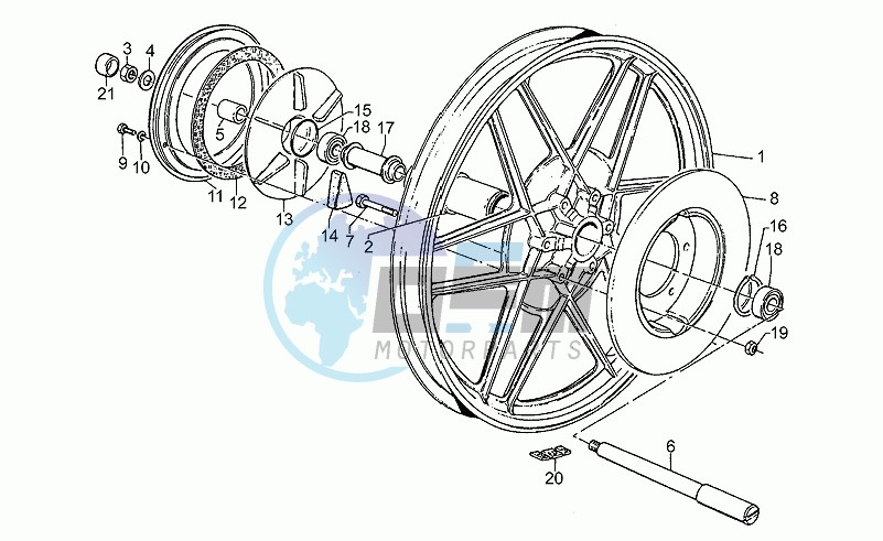 Rear wheel, 1st series