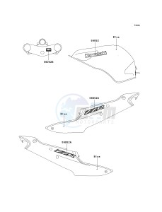 ZX 600 J [ZZR600] (J4) J4 drawing DECALS-- BLUE- -