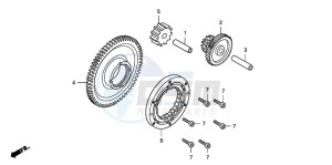 CB1300A CB1300SUPER FOUR drawing STARTING CLUTCH