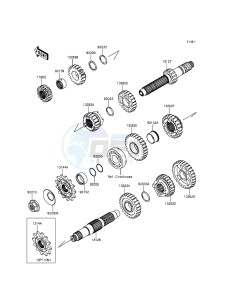 KX250F KX250ZGF EU drawing Transmission