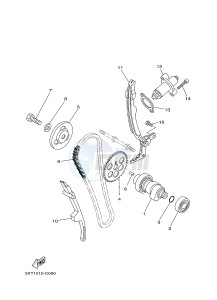 XT250 XT250D SEROW (1YB3) drawing CAMSHAFT & CHAIN