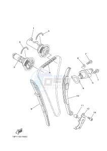 YFZ450R YFZ450RD (18PS 18PP) drawing CAMSHAFT & CHAIN