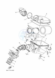 YFM700FWAD GRIZZLY 700 EPS (BDE7) drawing INTAKE