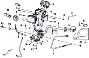 TONIK 125 drawing HANDLEBAR / BRAKE LEVERS CPL  L/R