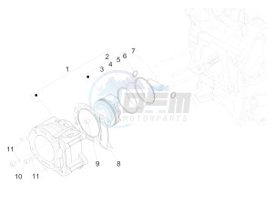 GTV 300 SEI GIORNI IE E4 ABS (NAFTA) drawing Cylinder-piston-wrist pin unit