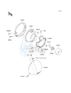 VN 1500 B [VULCAN 88 SE] (B1-B3) N8F drawing HEADLIGHT-- S- -