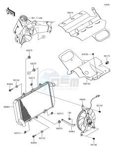 Z1000 ZR1000HHF XX (EU ME A(FRICA) drawing Radiator