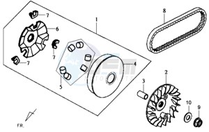 JOYRIDE 125 drawing CLUTCH / V BELT