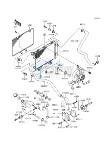 KVF 400 B [PRAIRIE 400] (B1) [PRAIRIE 400] drawing RADIATOR-- VF400AE520628 - - -