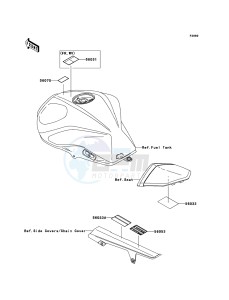 Z750 ZR750LBF FR GB XX (EU ME A(FRICA) drawing Labels