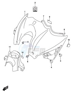 GSX-S1000 A drawing FUEL TANK FRONT COVER (GSX-S1000AUFL8 E21)