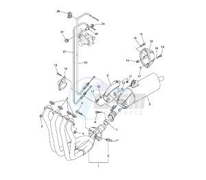 FZ1 1000 drawing EXHAUST SYSTEM