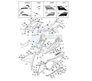 YZF R 125 drawing COWLING 2 71