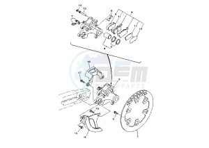 YZ LC 250 drawing REAR BRAKE CALIPER