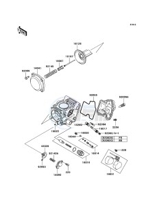 KVF650 4x4 KVF650D7F EU GB drawing Carburetor Parts