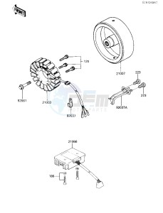 ZX 750 E [GPZ 750 TURBO] (E1-E2) [GPZ 750 TURBO] drawing GENERATOR_REGULATOR