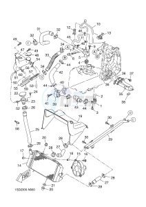 YP400RA X-MAX 400 ABS X-MAX (1SD8 1SD8 1SD8) drawing RADIATOR & HOSE