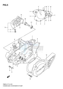 RM85 (P19) drawing CRANKCASE COVER- WATER PUMP