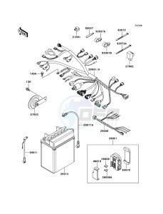 KLE500 KLE500-B1P GB XX (EU ME A(FRICA) drawing Chassis Electrical Equipment