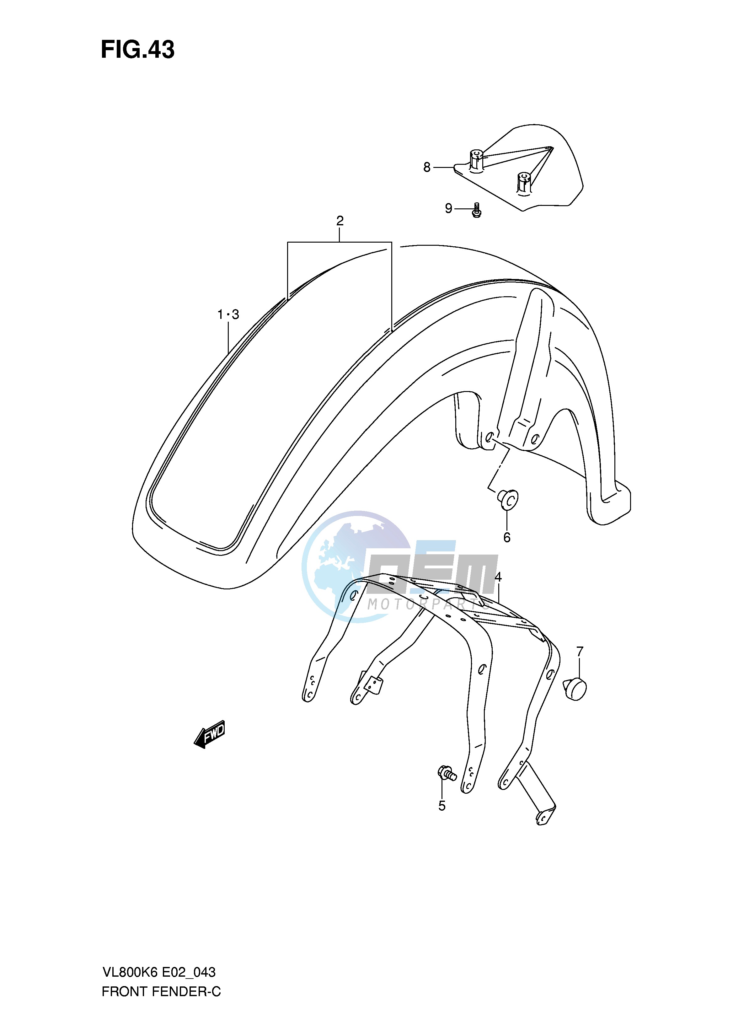 FRONT FENDER (MODEL K6 K7)