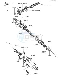 KLF 185 A [BAYOU 185] (A1-A1A) [BAYOU 185] drawing FRONT BEVEL GEARS