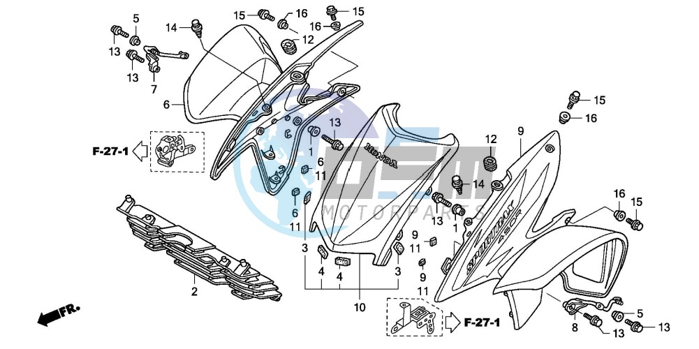 FRONT FENDER (TRX450R6,7,8/ER6,7,8)