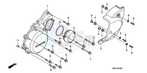 CB1100AD CB1100 ABS UK - (E) drawing LEFT CRANKCASE COVER