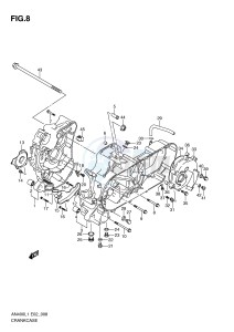 AN400 (E2) Burgman drawing CRANKCASE (AN400AL1 E24)