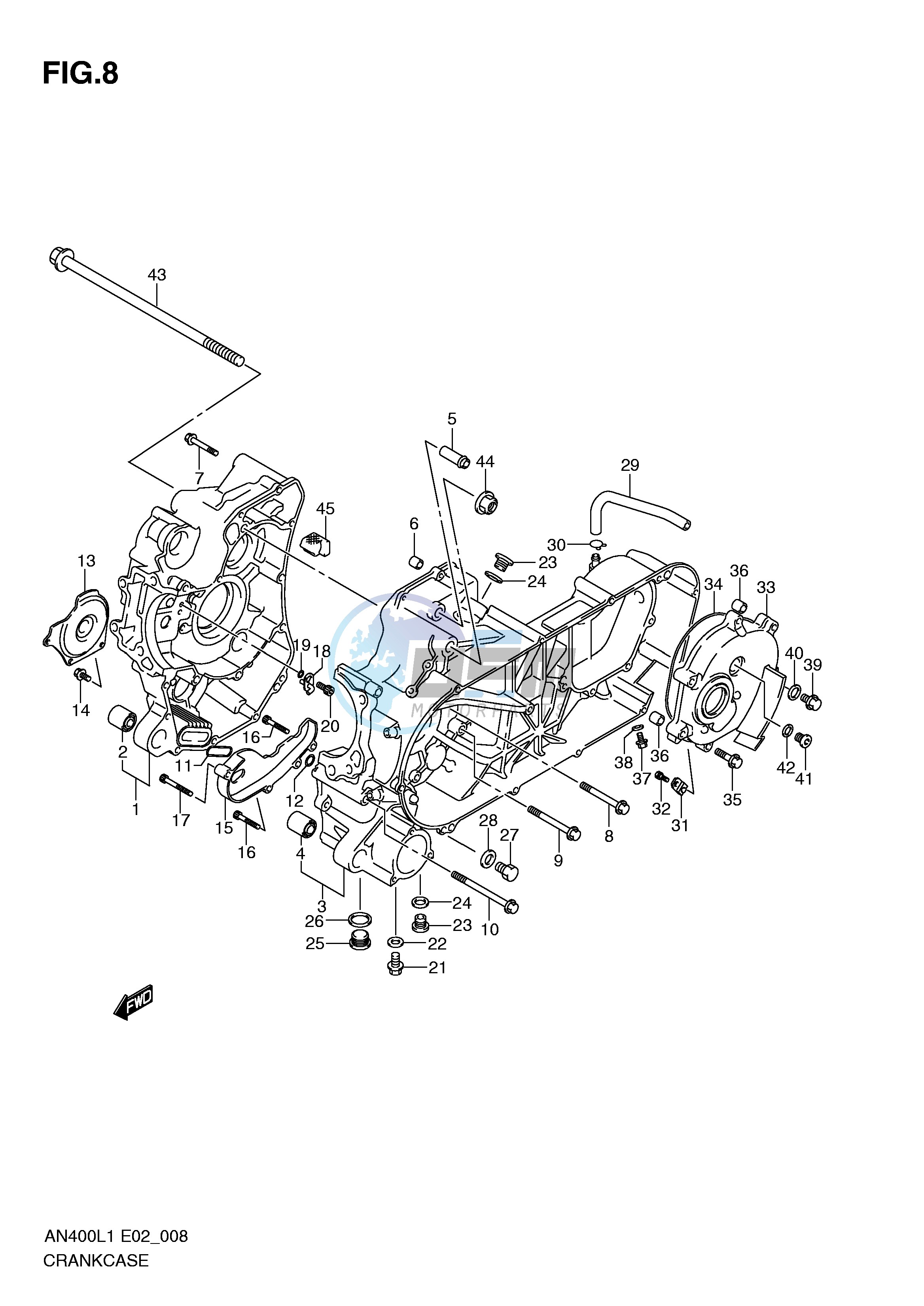 CRANKCASE (AN400AL1 E24)