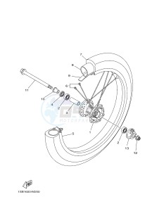 XTZ125E (1SBB) drawing FRONT WHEEL