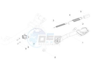 V7 III Anniversario 750 e4 (EMEA) drawing Central stand