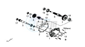 MAXSYM 400 I drawing CRANKCASE - DRIVE SHAFT